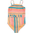 (取寄) ビッグ ガールズ ヘアバンド アンダーバスト タイ ワンピース スイムスーツ - Upf 50+ Breaking Waves Big Girls Bandeau Underbust Tie One-Piece Swimsuit - UPF 50+ Mult