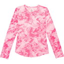 (取寄) アンダーアーマー ビッグ ガールズ バイオ ハーフトーン シャツ - Upf 50以上, ロング スリーブ Under Armour Big Girls Bio Halftone Shirt - UPF 50+, Long Sleeve Aero Pink