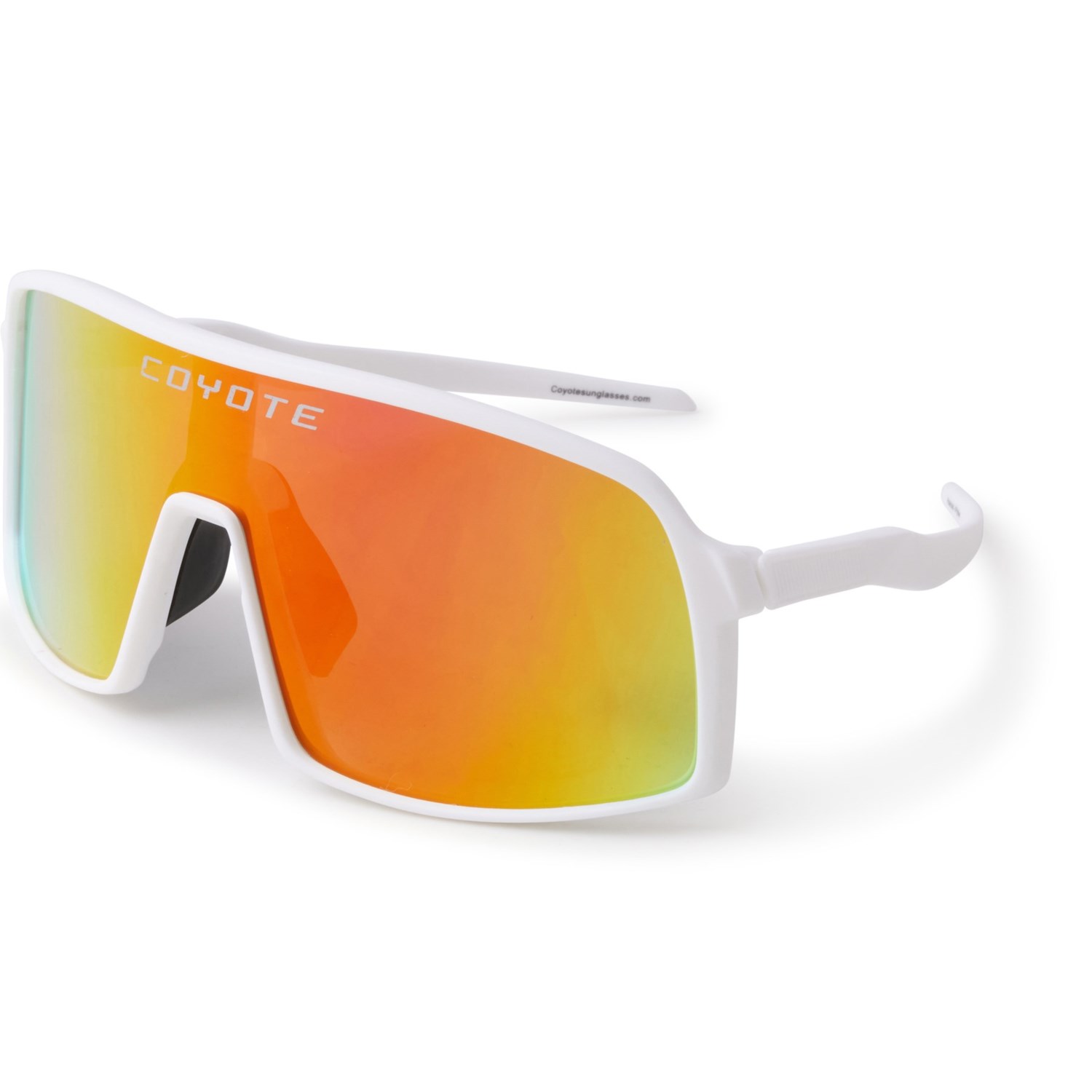 (取寄) コヨーテアイウェア パイソン サングラス - ポーラライズド ミラー レンズ Coyote Eyewear Python Sunglasses - Polarized Mirror Lens White/Red/Gold
