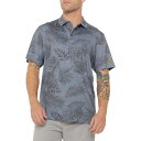(取寄) ジャックニクラウス トロピカル リーフ プリント ポロ シャツ - Upf 50, ショート スリーブ Jack Nicklaus Tropical Leaf Print Polo Shirt - UPF 50, Short Sleeve Ebony