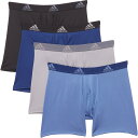 (取寄) アディダス コア-パフォーマンス ボクサー ブリーフ - 4-パック adidas Core-Performance Boxer Briefs - 4-Pack Dark Blue/Crew Blue/Black