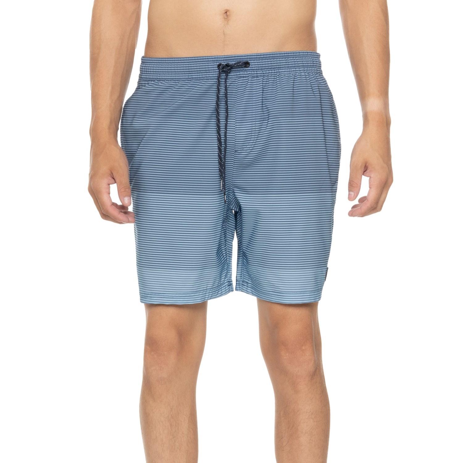 (取寄) クイックシルバー オンブレ ストライプ プリント スイム ショーツ - 17インチ Quiksilver Ombre Stripe Print Swim Shorts - 17” Seaport