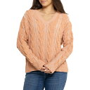(取寄) フリーピープル ウォッシュド ケーブル V-ネック セーター Free People Washed Cable V-Neck Sweater Candied Melon