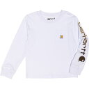 (取寄) カーハート リトル ガールズ ポケット T-シャツ - ロング スリーブ Carhartt Little Girls CA7107 Pocket T-Shirt - Long Sleeve Pastel Pur