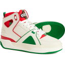 (取寄) メンズ メイド イン イタリー バスケットボール コートサド ハイ-トップ スニーカー JUST DON men Made in Italy Basketball Courtside High-Top Sneakers (For Men) White/Green/Red