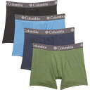 (取寄) コロンビアスポーツウェア ハイ-パフォーマンス ストレッチ ボクサー ブリーフ - 4-パック Columbia Sportswear High-Performance Stretch Boxer Briefs - 4-Pack Canteen/Skyler/Collegiate Navy/Black