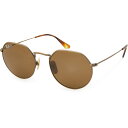 (取寄) メイド イン ジャパン ジャック サングラス - ポーラライズド RayBan Made in Japan Jack 0RB8165 (056597726871) Sunglasses - Polarized Demi Gloss Antique Gold/Brown Polar(4)