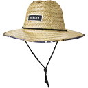 (取寄) ハーレー ベイサイド ストロー ライフガード ハット Hurley Bayside Straw Lifeguard Hat Dk Smoke Grey