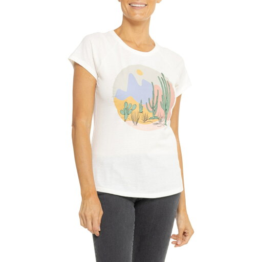 (取寄) ベアパウ セキュラー デザート スケープ グラフィック T-シャツ - ショート スリーブ Bearpaw Circular Desert Scape Graphic T-Shirt - Short Sleeve Gardenia (取寄) ベアパウ セキュラー デザート スケープ グラフィック T-シャツ - ショート スリーブ Bearpaw Circular Desert Scape Graphic T-Shirt - Short Sleeve Gardenia