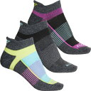 (取寄) サッカニー レディース インフェルノ クッション タブ ノーショー ソックス Saucony women Inferno Cushion Tab No-Show Socks (For Women) 017 Charc Asst