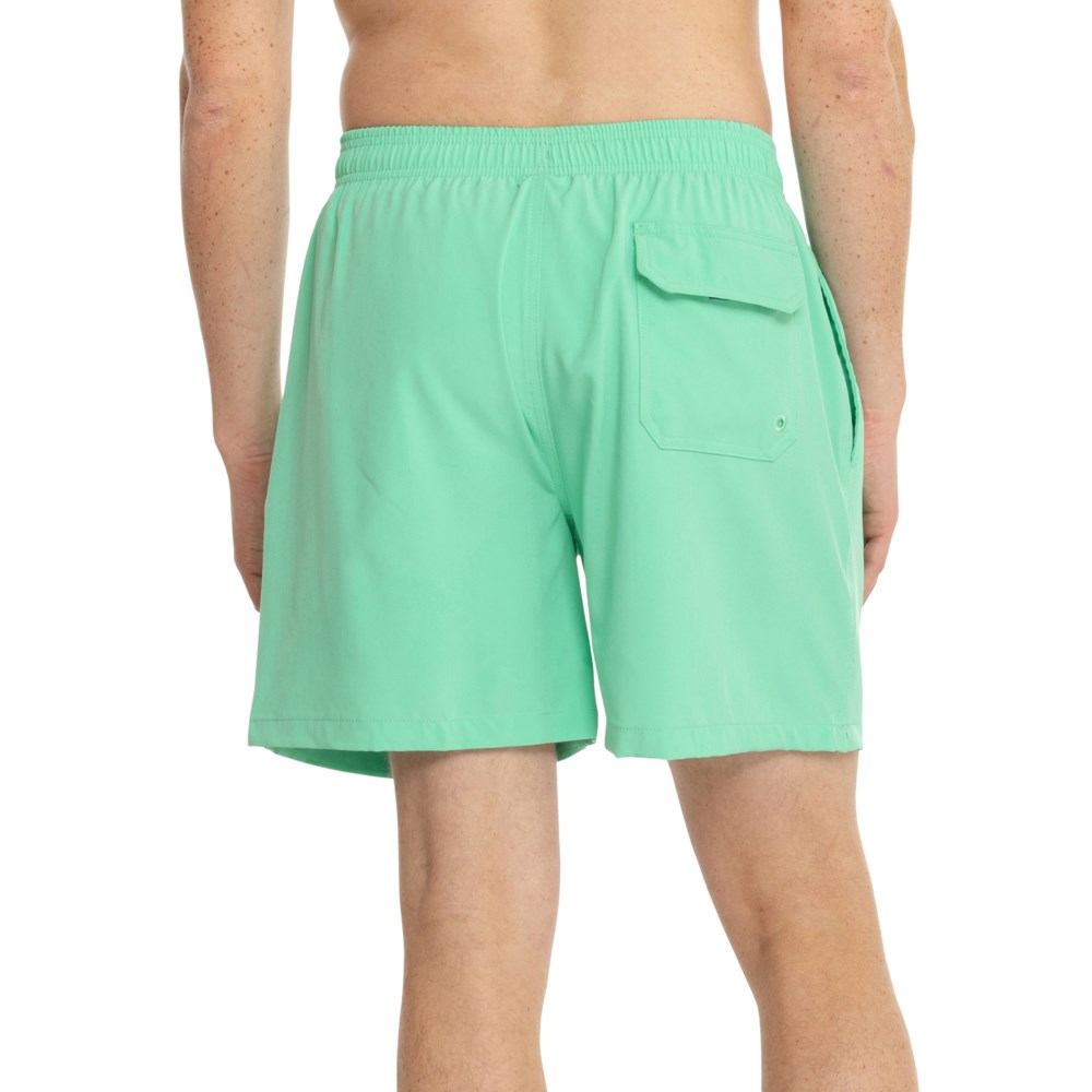 (取寄) ライフイズグッド ソリッド ウーブン ボードショーツ - Upf 50以上, ビルト-イン ブリーフ Life is Good Life is Good Solid Woven Boardshorts - UPF 50+, Built-In Brief Modern Mint