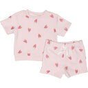 (取寄) チックピーオーガニック インファント ガールズ エンブロイダー シャツ アンド ショーツ セット - ショート スリーブ CHICKPEA ORGANIC Infant Girls Embroidered Shirt and Shorts Set - Short Sleeve Multi