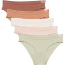 (取寄) ダンスキン ソリッド パンティ - オーガニック コットン, 5-パック, ビキニ ブリーフ Danskin Solid Panties - Organic Cotton, 5-Pack, Bikini Brief Russet/Pale Linen/Spring Sage/Blush Quartz/Teakwoo