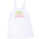 (取寄) ビッグ ガールズ フリンジ ジャージ カバー-アップ ドレス - Upf 50以上, スリーブレス ANGEL BEACH Big Girls Fringed Jersey Cover-Up Dress - UPF 50+, Sleeveless Take Me To Paradise White