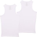 (取寄) トミー ジョン コットン ベーシックス アンダーシャツ タンク トップ - 2-パック Tommy John Cotton Basics Undershirt Tank Top - 2-Pack White