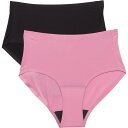 (取寄) リークプルーフ パンティ - 2-パック, ハイライズ ブリーフ Flo Leakproof Panties - 2-Pack, High-Rise Briefs Black/Rose Bouquet(4)