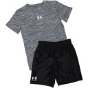 (取寄) アンダーアーマー リトル ボーイズ ツイスト シャツ アンド ウーブン ショーツ セット - ショート スリーブ Under Armour Little Boys Twist Shirt and Woven Shorts Set - Short Sleeve Castlerock
