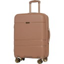 (取寄) ロンドン フォグ 24インチ スピナー スーツケース - ハードサイド, エクスパンダブル, London Fog 24” Southgate Spinner Suitcase - Hardside, Expandable, Sand-Sand Sand/Sand