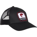 (取寄) シムス バス パッチ トラッカー ハット Simms Bass Patch Trucker Hat Black