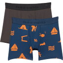 (取寄) ペアオブティーヴズ ハッスル キャンピング プリント ボクサー ブリーフ - 2-パック PAIR OF THIEVES Hustle Camping Print Boxer Briefs - 2-Pack Navy