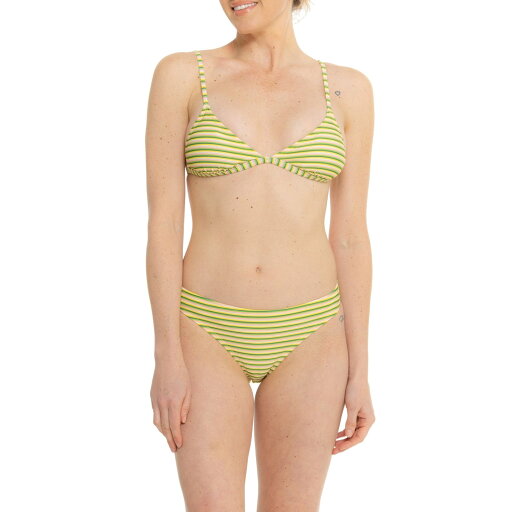 (取寄) ハーレー テクスチャー ブラレット ビキニ トップ アンド チーキー スイム ボトム セット Hurley Textured Bralette Bikini Top and Cheeky Swim Bottoms Set Yellow Samba Stripe Rib (取寄) ハーレー テクスチャー ブラレット ビキニ トップ アンド チーキー スイム ボトム セット Hurley Textured Bralette Bikini Top and Cheeky Swim Bottoms Set Yellow Samba Stripe Rib