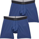 (取寄) サックス クエスト クイック-ドライ メッシュ ボクサー ブリーフ - 2-パック SAXX Quest Quick-Dry Mesh Boxer Briefs - 2-Pack Nm2 Midnight Blue Ii