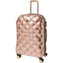 (取寄) ITラゲッジ 27インチ ST. トロペ スピナー スーツケース - ハードサイド, エクスパンダブル, ロゼ ゴールド IT Luggage 27” St. Tropez Trois Spinner Suitcase - Hardside, Expandable, Rose Gold Rose Gold