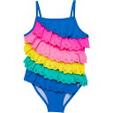 (取寄) フラップドゥードル リトル ガールズ カラーブロック ラッフル ワンピース スイムスーツ - Upf 50+ Flapdoodles Little Girls Color-Block Ruffle One-Piece Swimsuit - UPF 50+ Multi