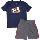 (取寄) アンダーアーマー トドラー ボーイズ テック ベースボール T-シャツ アンド ショーツ セット - ショート スリーブ Under Armour Toddler Boys Tech Baseball T-Shirt and Shorts Set - Short Sleeve Midnight Navy