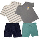 (取寄) ノヴォグラッツ トドラー ボーイズ T-シャツ アンド ショーツ セット - 4-ピース, ショート スリーブ Novogratz Toddler Boys T-Shirts and Shorts Set - 4-Piece, Short Sleeve Canton