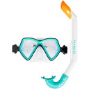 (取寄) ハーレー ビックボーイズ ガールズ アクア ライダー ダイビング マスク アンド スノーケル セット Hurley boys and girls Aqua Rider Diving Mask and Snorkel Set (For Boys and Girls) Teal/Black/Clear