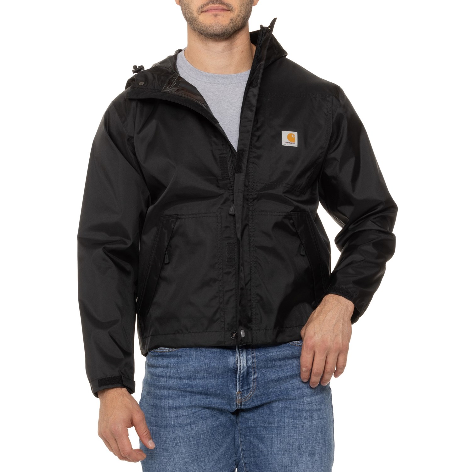 (取寄) カーハート 103510 ストーム ディフェンダー ルーズ フィット ミッドウエイト ジャケット - ウォータープルーフ Carhartt 103510 Storm Defender Loose Fit Midweight Jacket - Waterproof Black