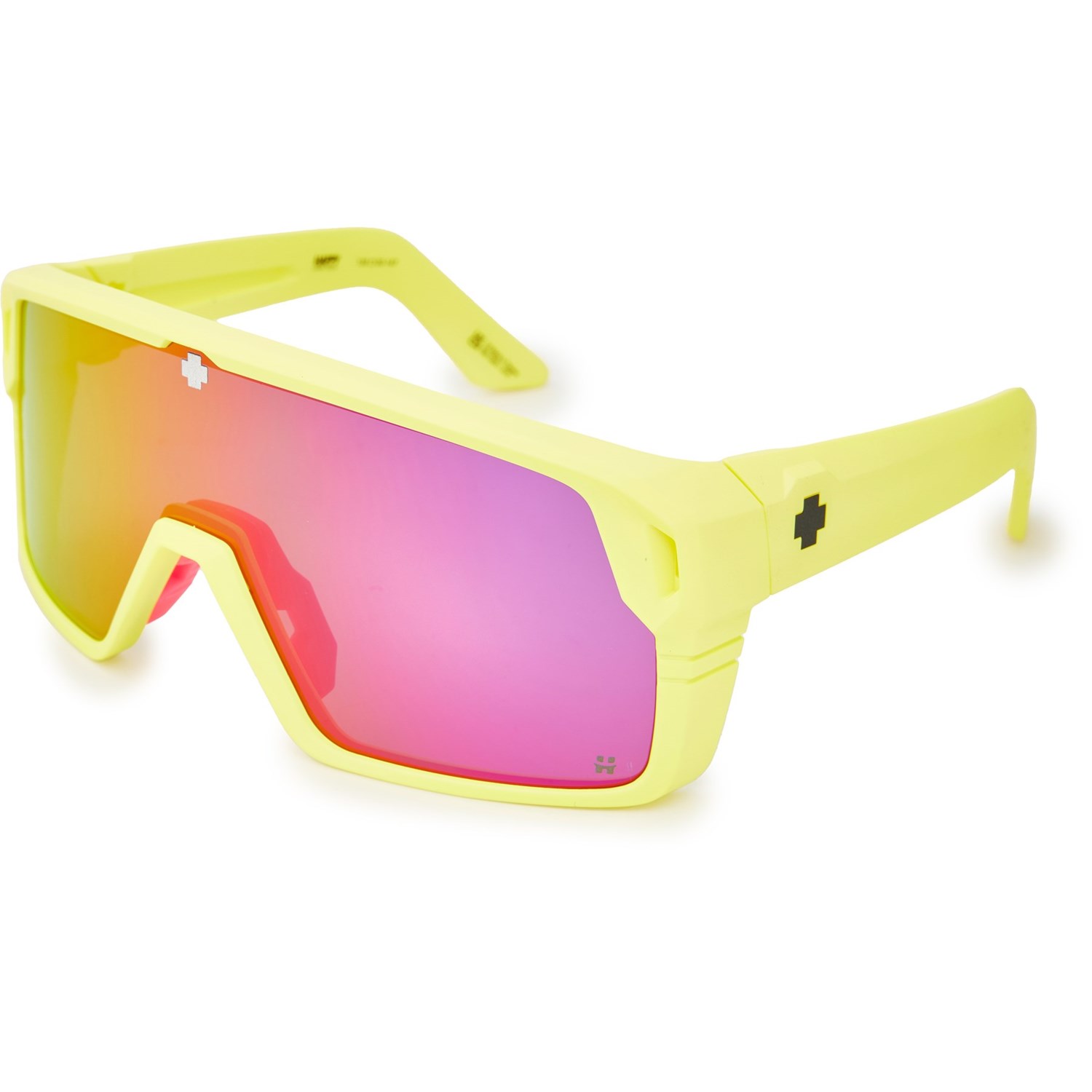 (取寄) スパイ モノリス サングラス - ミラー レンズ SPY Monolith Sunglasses - Mirror Lens Matte Neon Yellow/Happy Gray Green/Pink Spectra