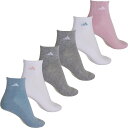 (取寄) アディダス レディース クッション アスレチック ソックス adidas women Cushioned Athletic Socks (For Women) Soft Vision/White/Light Grey