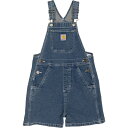 (取寄) カーハート ビッグ ガールズ ラギッド フレックス デニム ショートオールズ - スリーブレス Carhartt Big Girls CM9744 R...