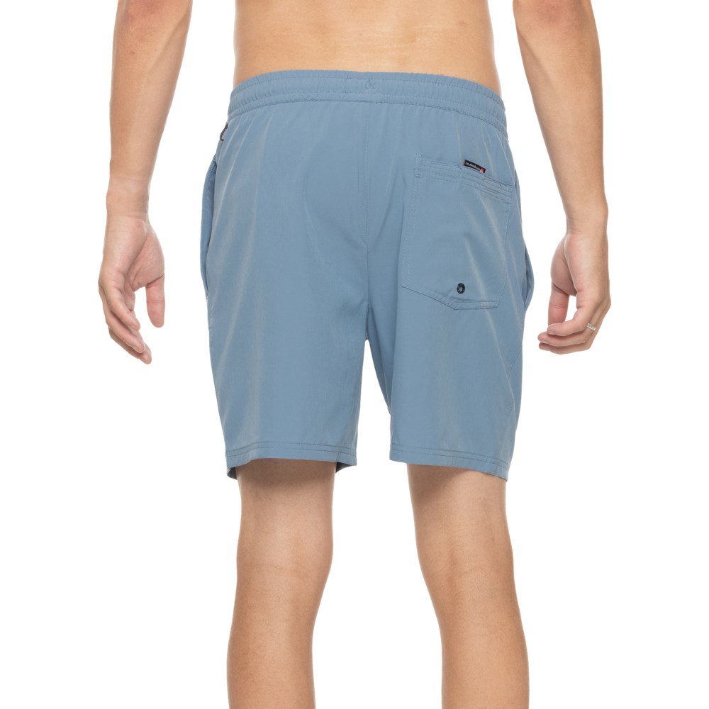 (取寄) クイックシルバー ソリッド フィルド ロゴ スイム ショーツ Quiksilver Solid Filled Logo Swim Shorts Blue Shadow