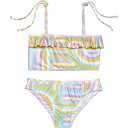 (取寄) ケニーフラワーズ リトル アンド ビッグ ガールズ ラッフル ビキニ セット - Upf 50+ KENNY FLOWERS Little and Big Girls Ruffle Bikini Set - UPF 50+ The North Shore