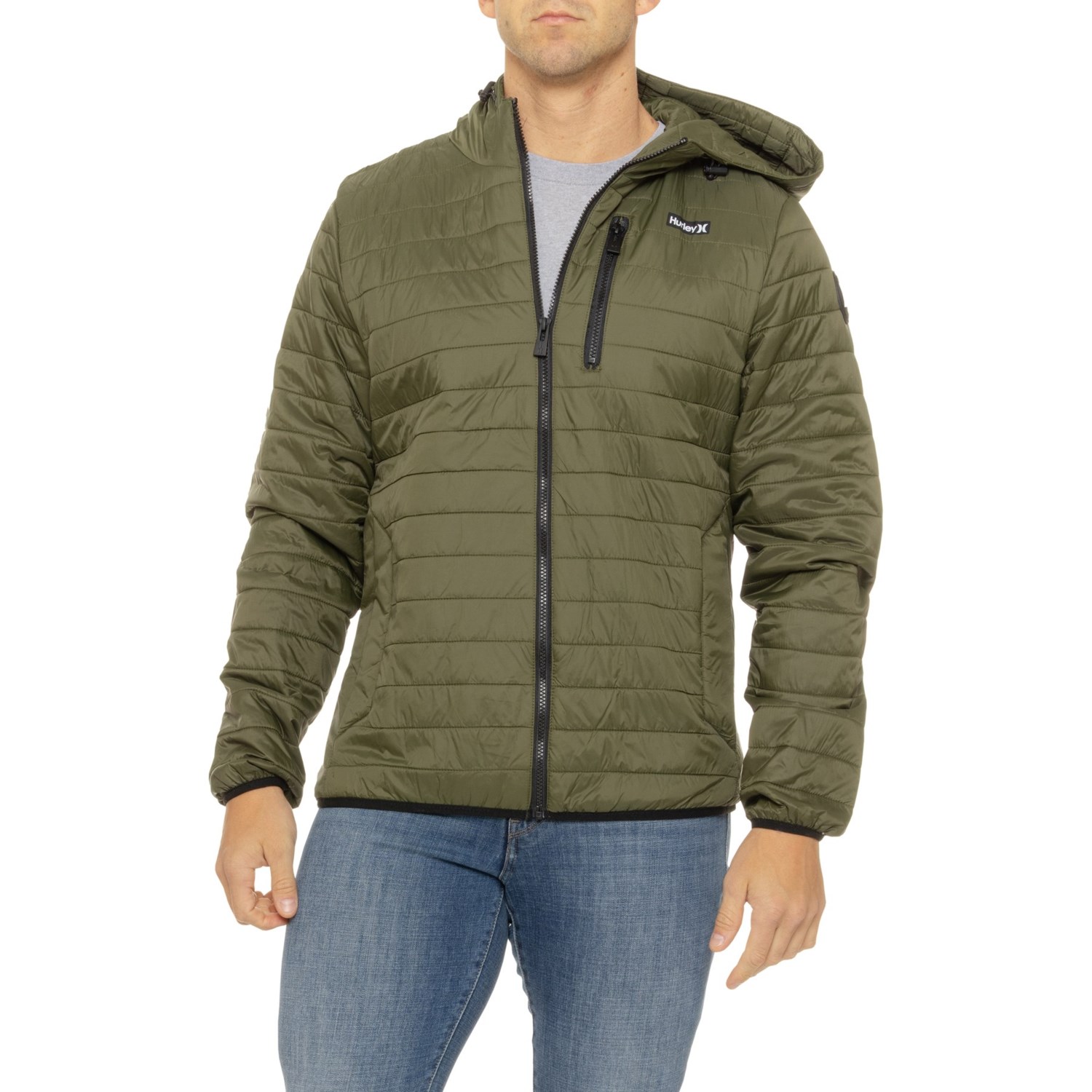 (取寄) ハーレー バルサム パッカブル パファー フーデット ジャケット - インサレーテッド Hurley Balsam Packable Puffer Hooded Jacket - Insulated Olive(4.0)