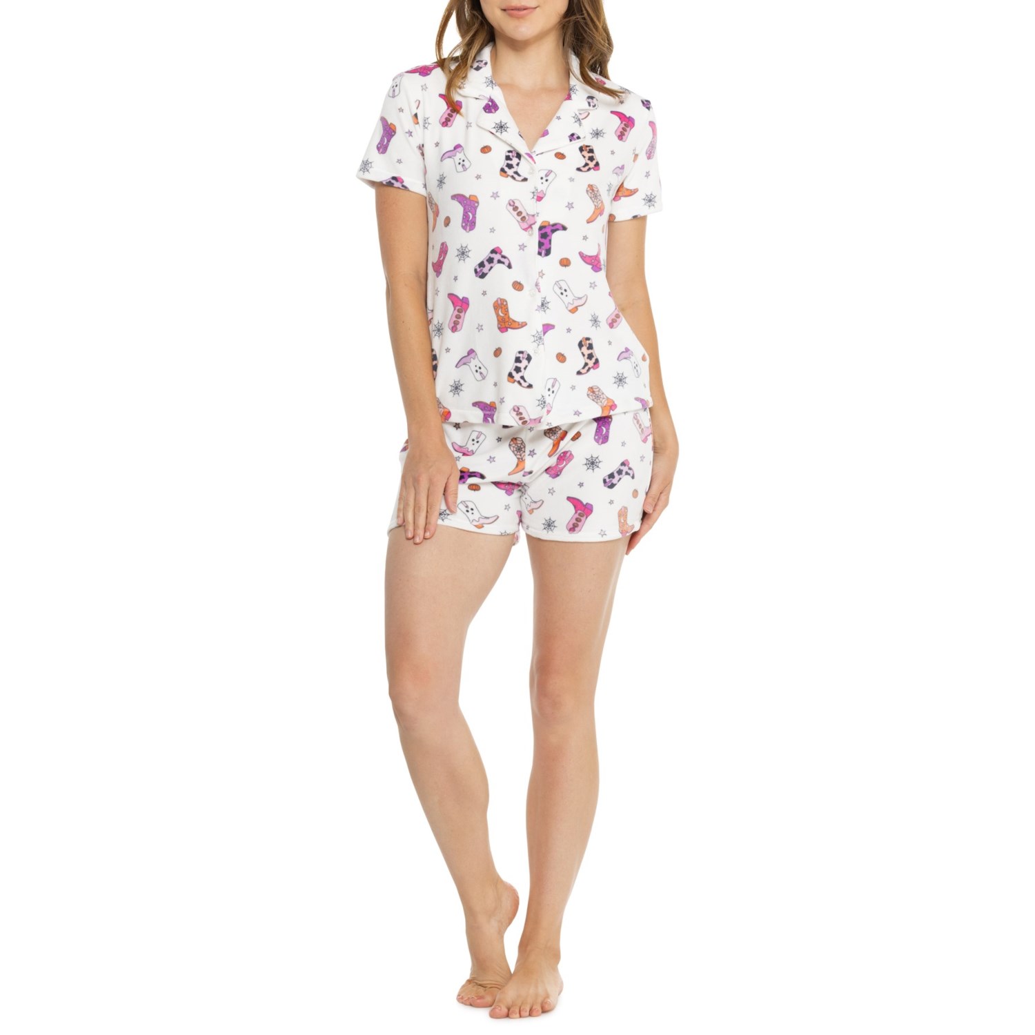 (取寄) ジャクリン カウガール ブーツ ハロウィーン ベロア ショーティ パジャマ セット - シ ...