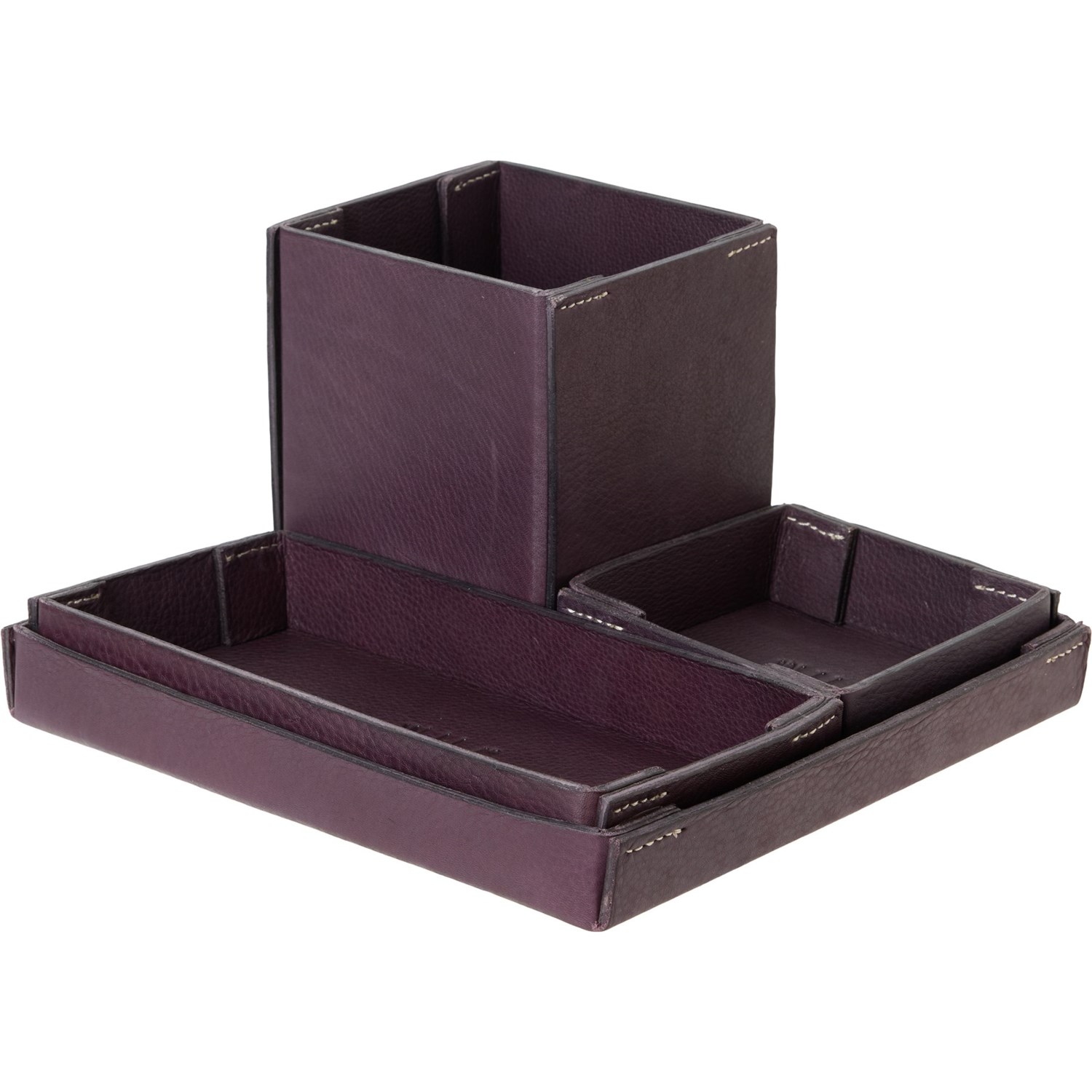 (取寄) デスク オーガナザー セット - 4ピース Will Leather Goods Desk Organizer Set - 4-Piece Purple