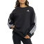 (取寄) アディダス 3ストライプ フリース スウェットシャツ adidas 3-Stripe Fleece Sweatshirt Black