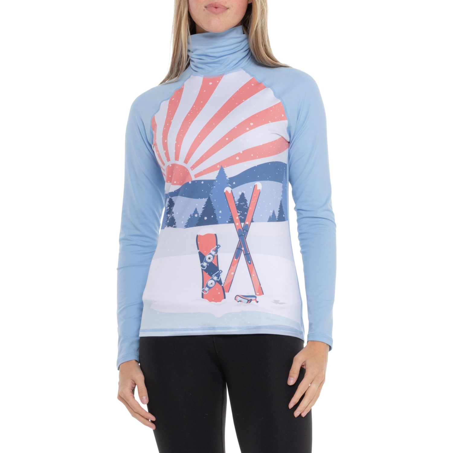 (取寄) キョーダンアウトドア ノベルティ スキー プリント タートルネック ベース レイヤー - ロング ..