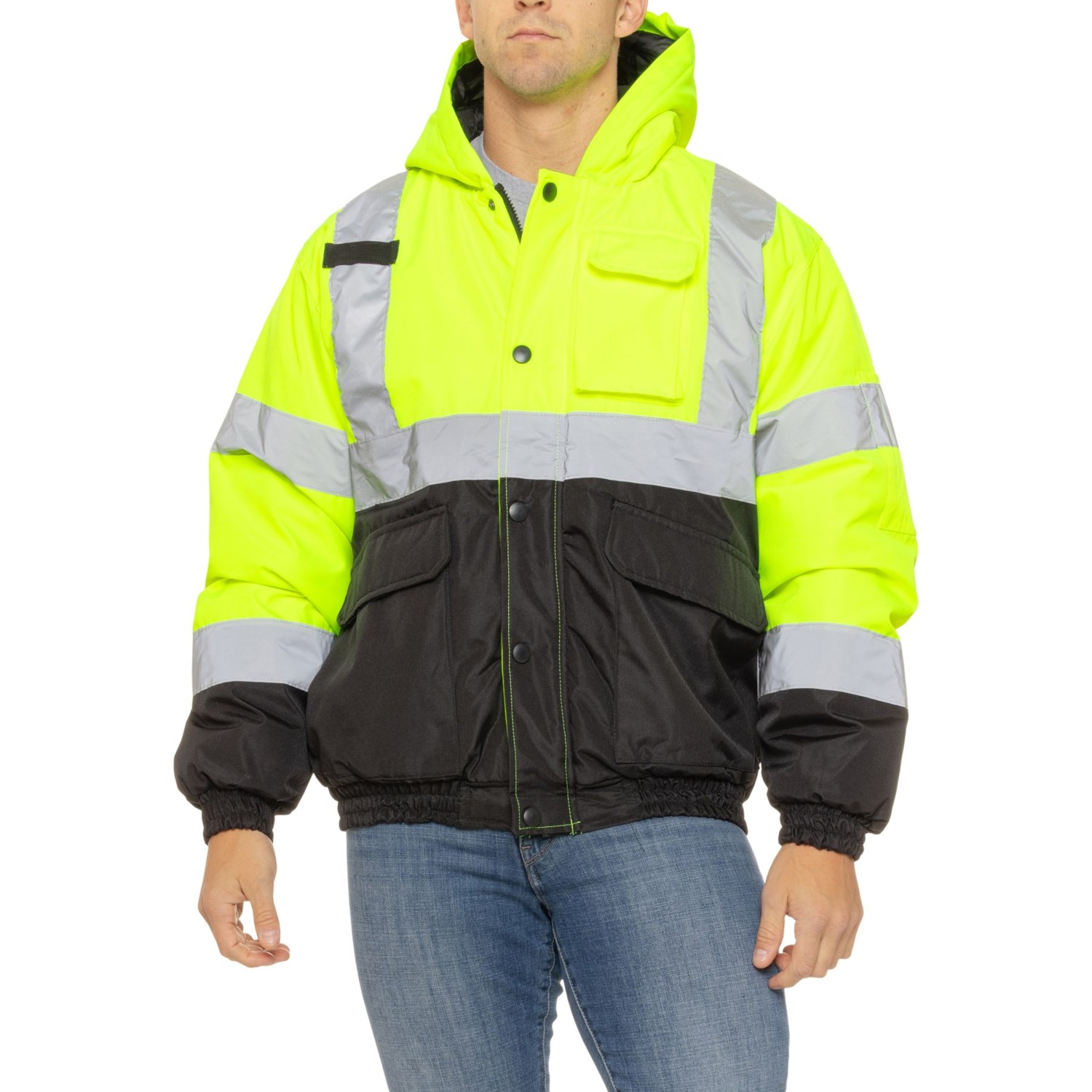 (取寄) アークティック クエスト ハイ ビジブリティ ボンバー ジャケット - インサレーテッド Arctic Quest High Visibility Bomber Jacket - Insulated Safety Yellow