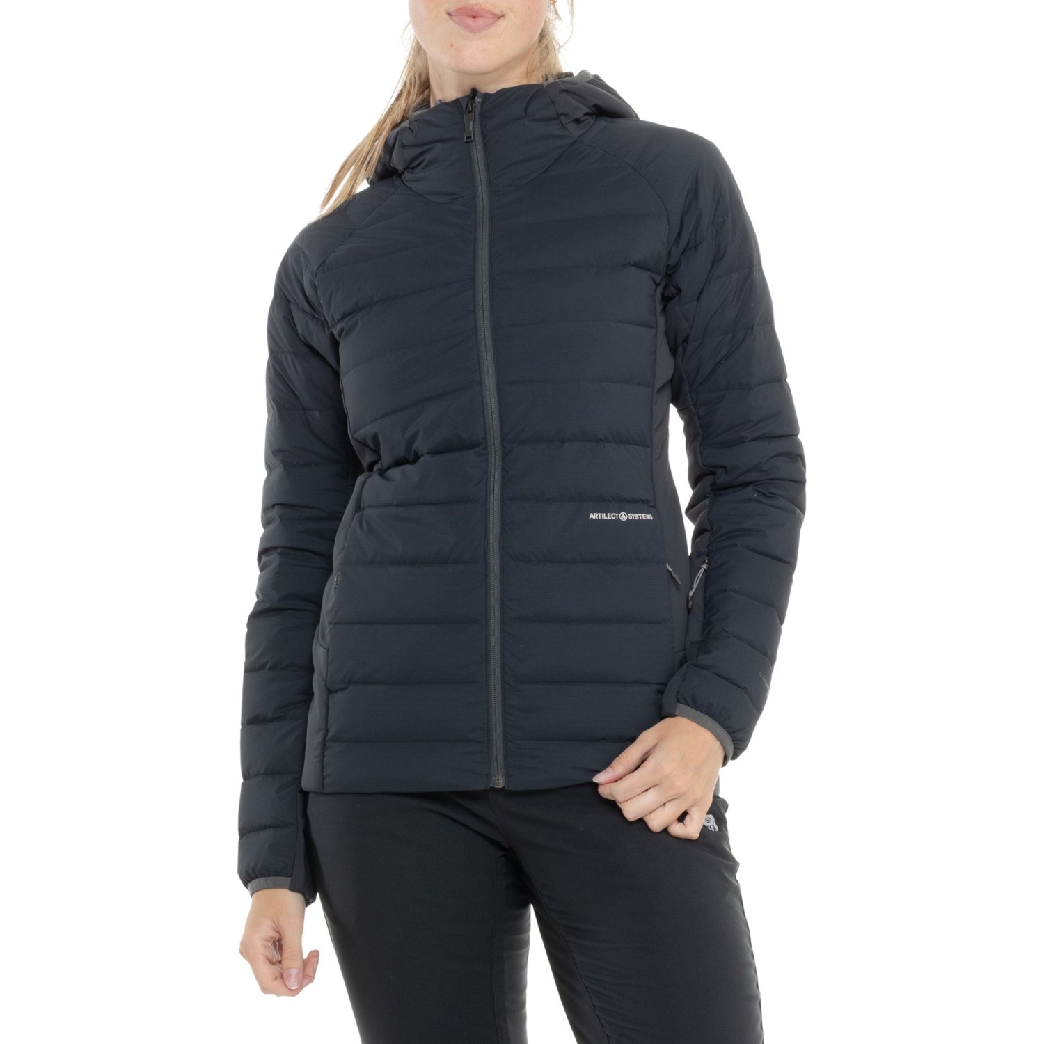 (取寄) アーティレクト ディバイド フュージョン ストレッチ ダウン フーデット ジャケット - 700 フィル パワー ARTILECT Divide Fusion Stretch Down Hooded Jacket - 700 Fill Power Black