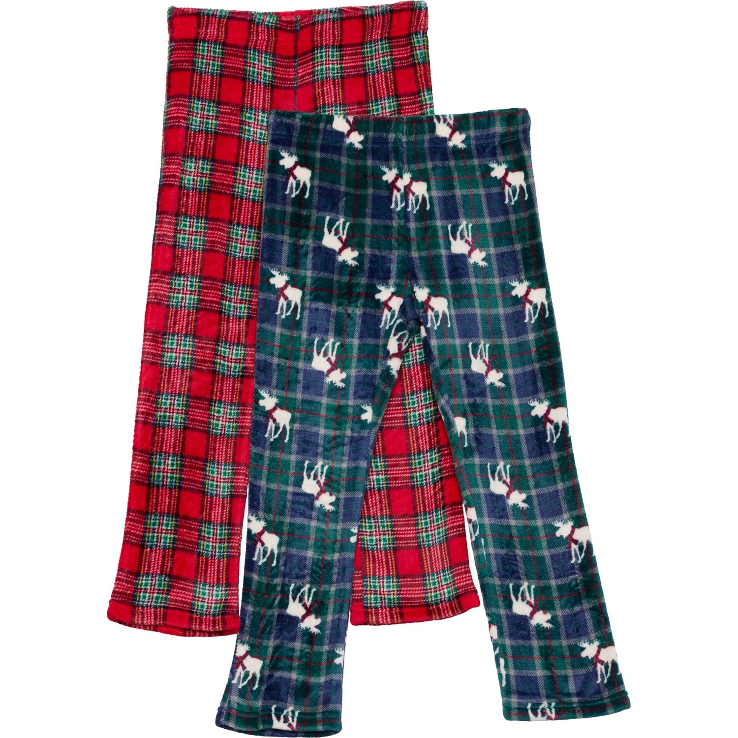 (取寄) ボーイズ ムース アンド プレイド パジャマ パンツ - 2-パック Just Pajamas Boys Moose and Pl..
