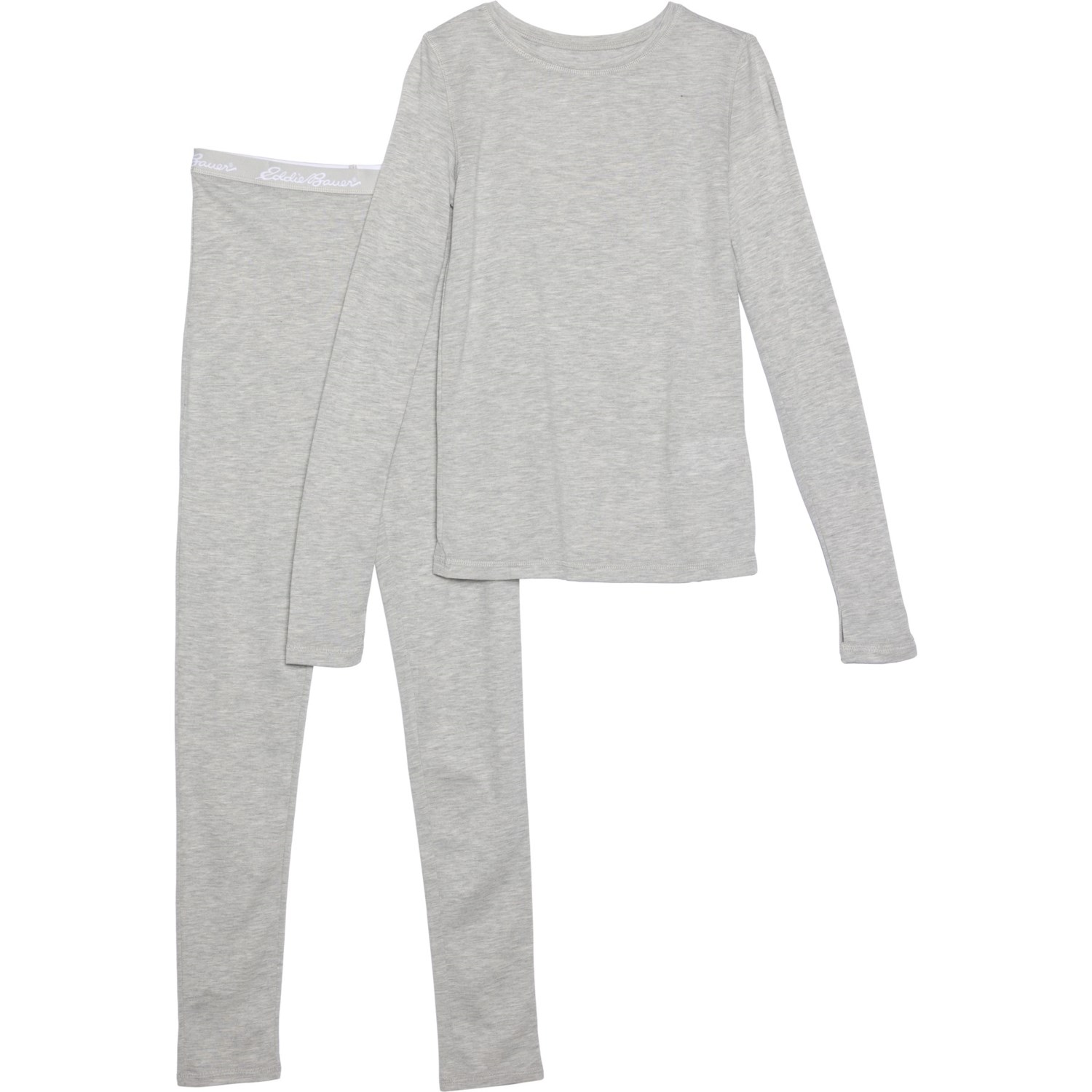 (取寄) エディーバウアー ビッグ ボーイズ アンド ガールズ ベース レイヤー セット - ロング スリーブ Eddie Bauer Big Boys and Girls Base Layer Set - Long Sleeve Heather Gray