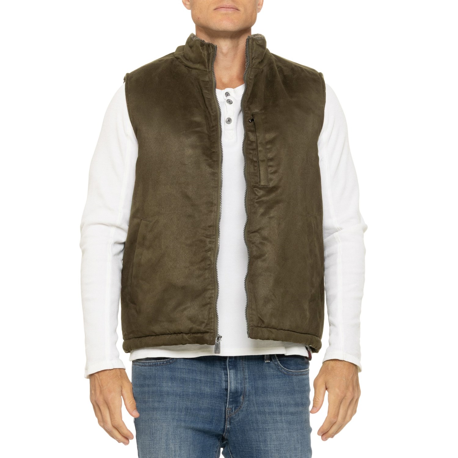 (取寄) レインフォレスト トレッカー ベスト - シェルパ ライン Rainforest Micro-Suede Trekker Vest ..