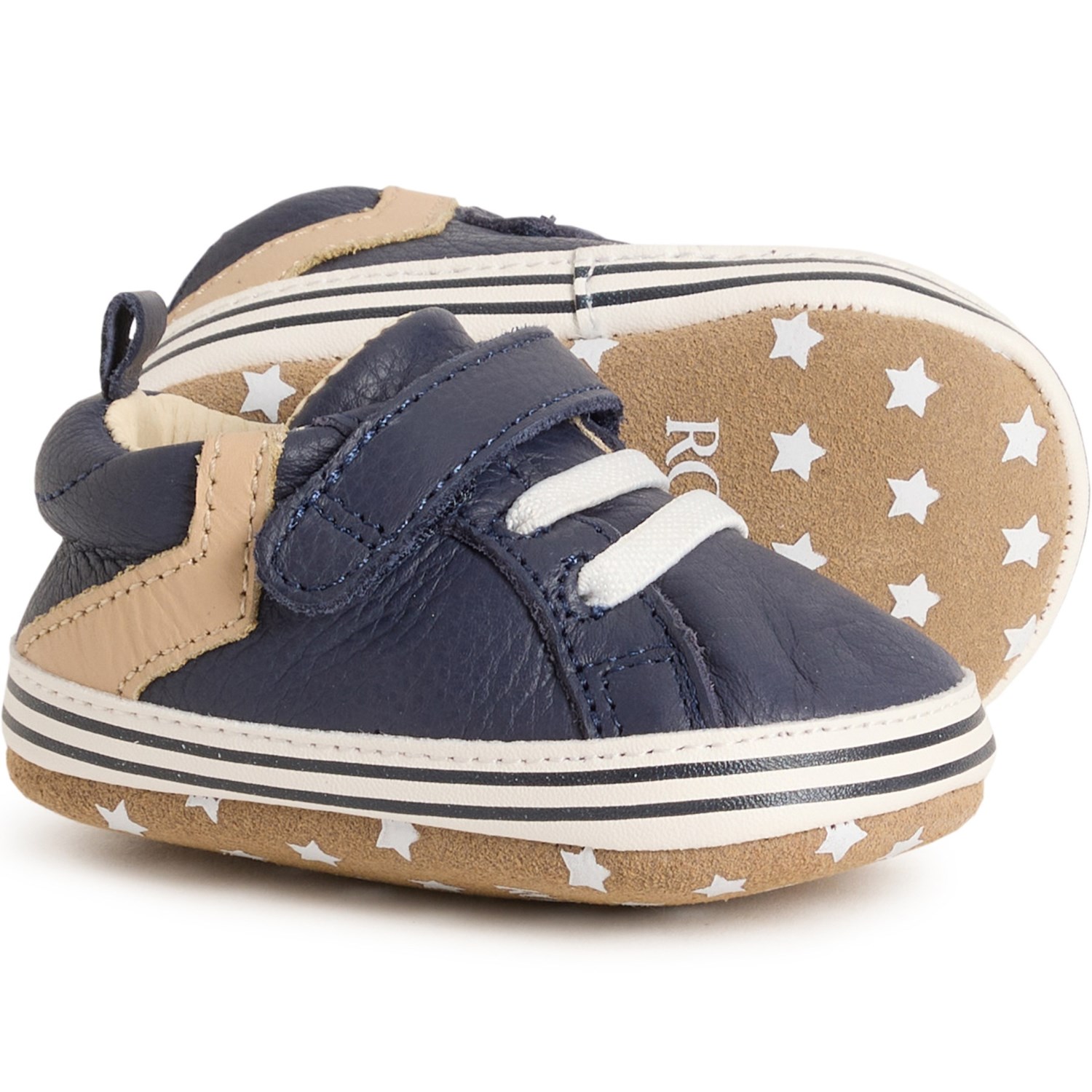 (取寄) ロビーズ インファント ボーイズ アンド ガールズ アダム スニーカー - レザー Robeez Infant Boys and Girls Adam Sneakers - Leather Navy