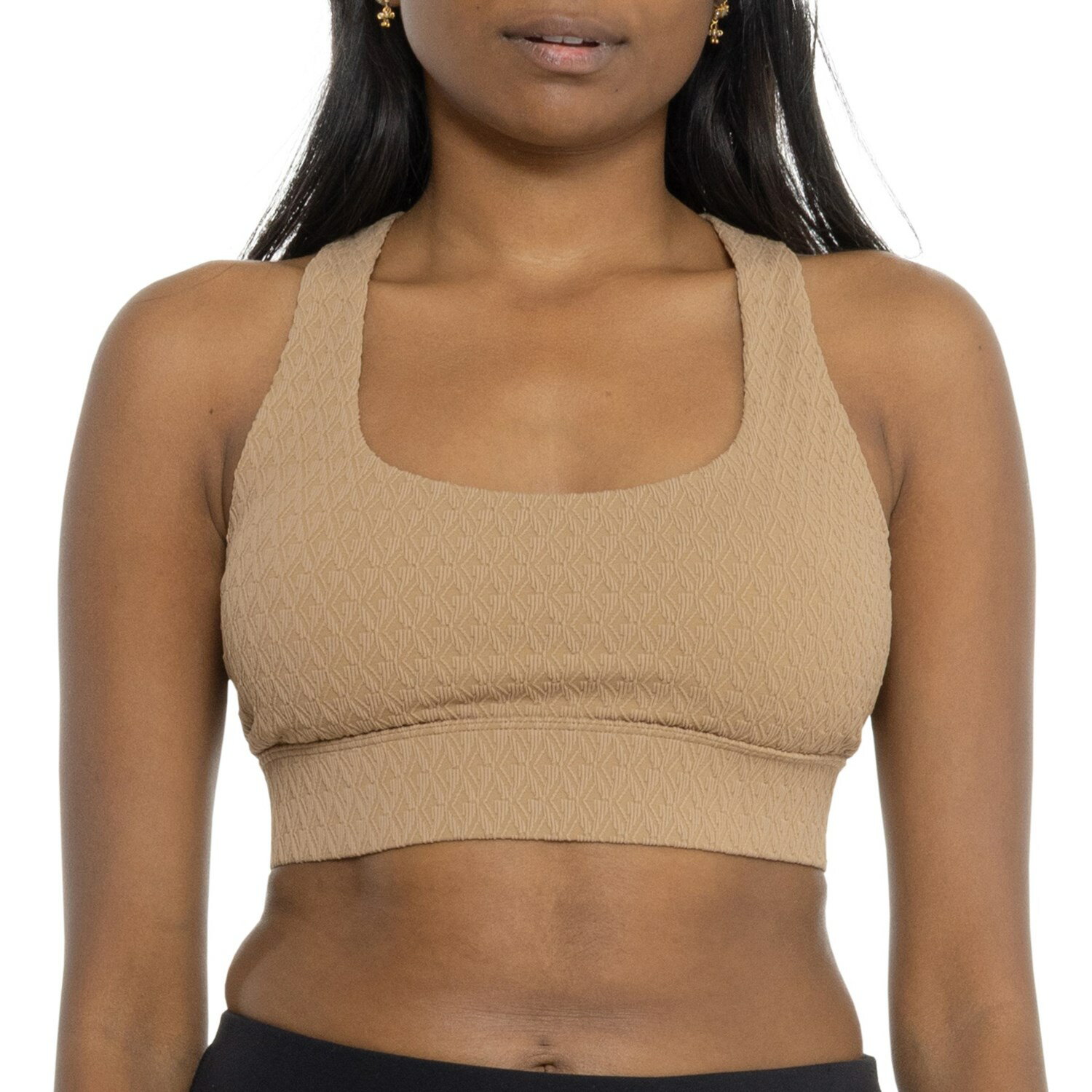 (取寄) グレイソン ダイヤモンズ オール デイ ジャカード ルナ スポーツ ブラ - ミディアム インパクト Greyson Diamonds All Day Jacquard Luna Sports Bra - Medium Impact Sandstorm