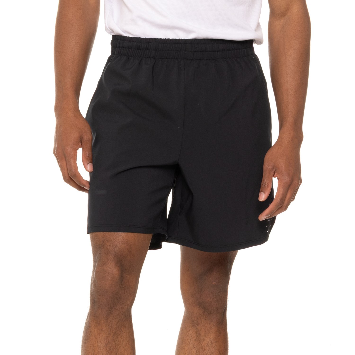(取寄) アシックス レーザー カット ウーブン ショーツ - 7インチ ASICS Laser Cut Woven Shorts - 7” Black(4.0)